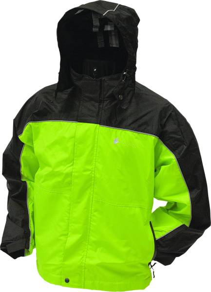 FROGG TOGGS - TOADZ HIGHWAY RAIN JACKET HI-VIS GREEN/BLACK 2X - Image 1