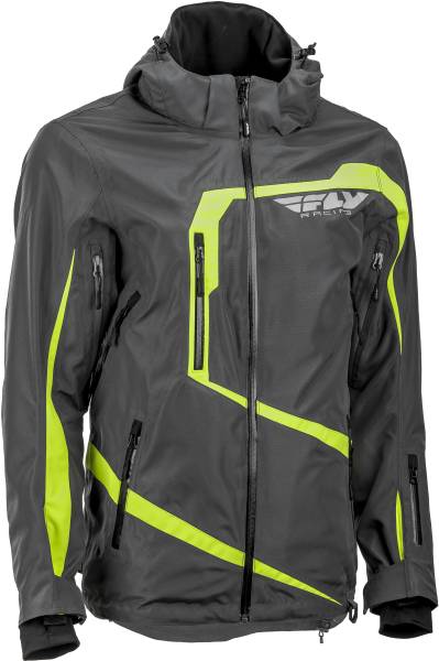 FLY RACING - FLY CARBON JACKET GREY/HI-VIS 2X - Image 1