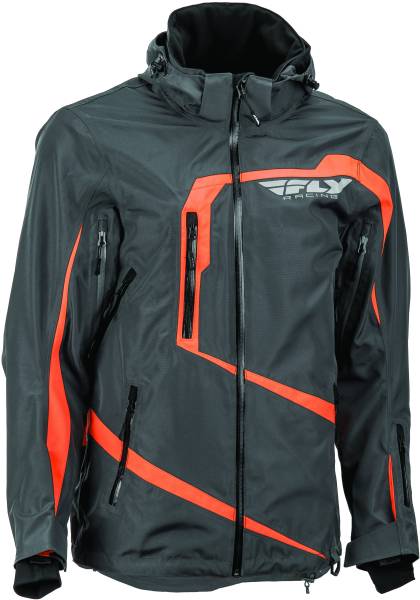 FLY RACING - FLY CARBON JACKET GREY/ORANGE 2X - Image 1