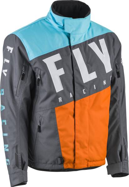 FLY RACING - SNX PRO JACKET ORANGE/LIGHT BLUE/BLACK 2X - Image 1