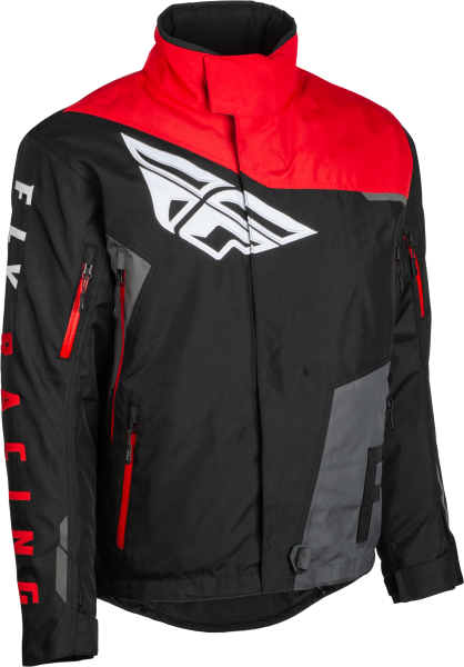 FLY RACING - YOUTH SNX PRO JACKET BLACK/GREY/RED YXS - Image 1