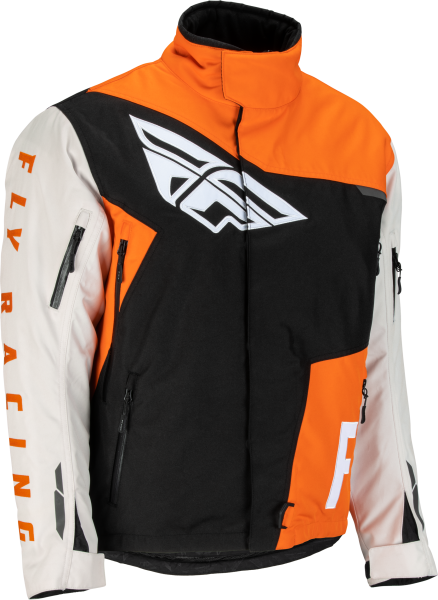 FLY RACING - YOUTH SNX PRO JACKET ORANGE/GREY/BLACK YXS - Image 1