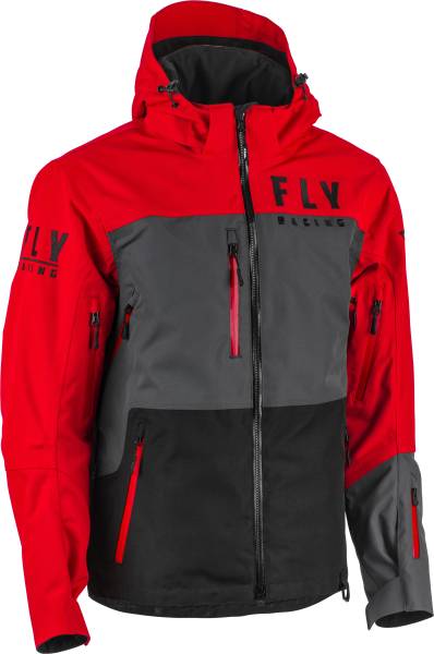 FLY RACING - CARBON JACKET RED/BLACK/GREY 2X - Image 1