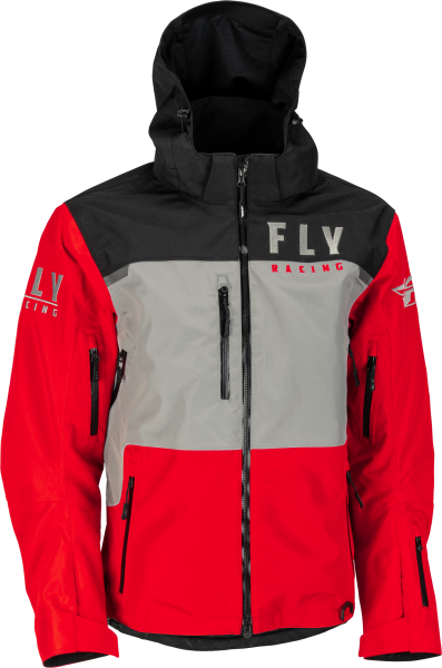 FLY RACING - CARBON JACKET RED/GREY 2X - Image 1