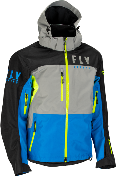 FLY RACING - CARBON JACKET BLUE/HI-VIS 2X - Image 1