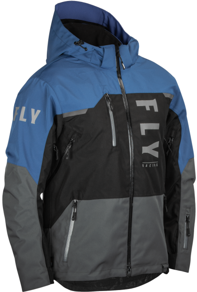 FLY RACING - CARBON JACKET BLACK/GREY/BLUE 2X - Image 1