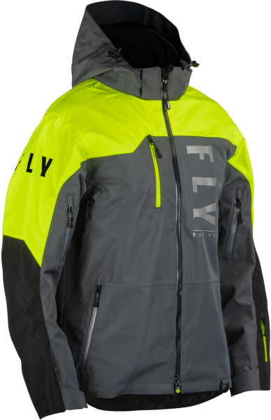 FLY RACING - CARBON JACKET BLACK/GREY/HI-VIS 2X - Image 1