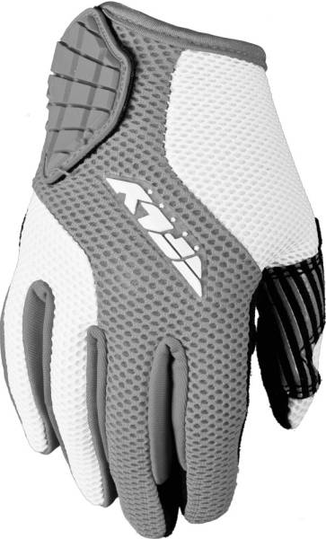 FLY RACING - LADIES COOLPRO GLOVE WHITE/SILVER L - Image 1