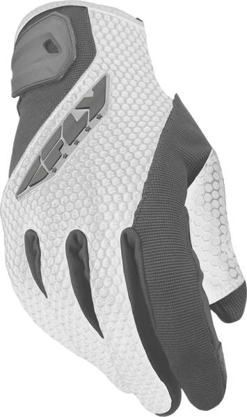 FLY RACING - WOMEN'S COOLPRO GLOVES WHITE/GREY LG - Image 1