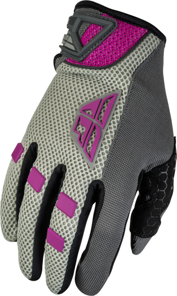 FLY RACING - WOMEN'S COOLPRO GLOVES GREY/PINK 2X - Image 1