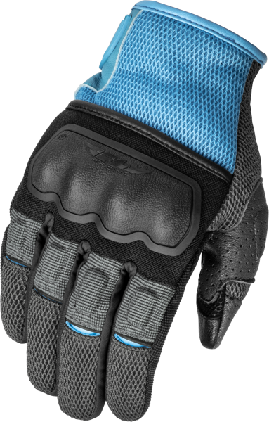 FLY RACING - WOMEN'S COOLPRO FORCE GLOVES GREY/BLUE 2X - Image 1