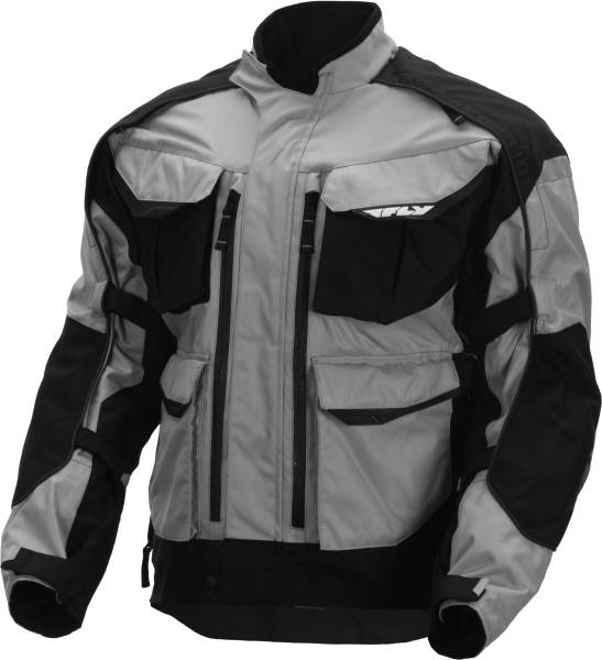 FLY RACING - TERRA TREK 4 JACKET SILVER/BLACK 2X - Image 1