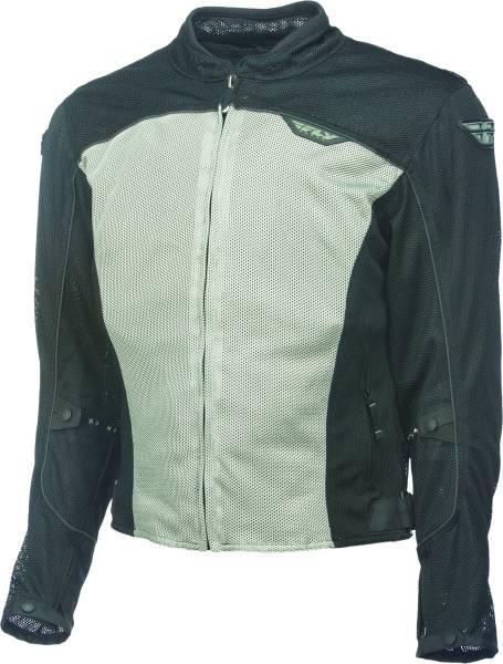 FLY RACING - FLUX AIR MESH JACKET SILVER/BLACK 2X - Image 1