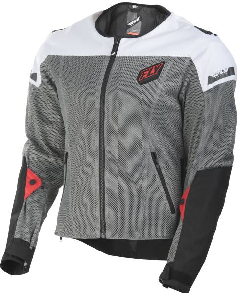 FLY RACING - FLUX AIR MESH JACKET BLACK/WHITE 2X - Image 1