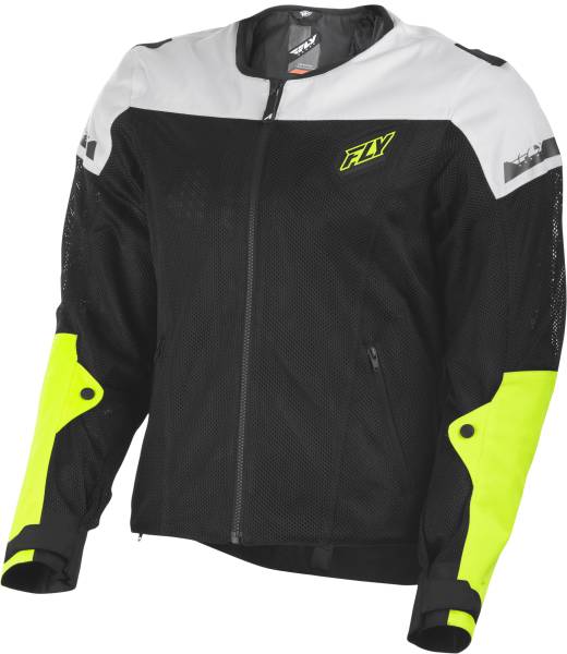 FLY RACING - FLUX AIR MESH JACKET BLACK/HI-VIS 2X - Image 1