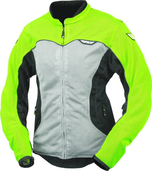 FLY RACING - WOMEN'S FLUX AIR MESH JACKET HI-VIS/SILVER 2X - Image 1