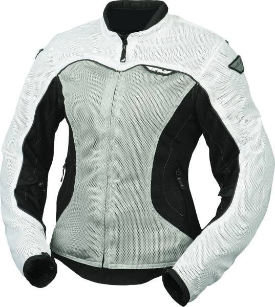 FLY RACING - WOMEN'S FLUX AIR MESH JACKET WHITE/SILVER 2X - Image 1