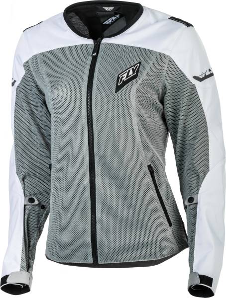 FLY RACING - WOMEN'S FLUX AIR MESH JACKET WHITE/GREY 2X - Image 1