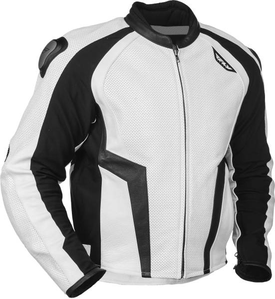 FLY RACING - APEX LEATHER JACKET WHITE SZ 38 - Image 1