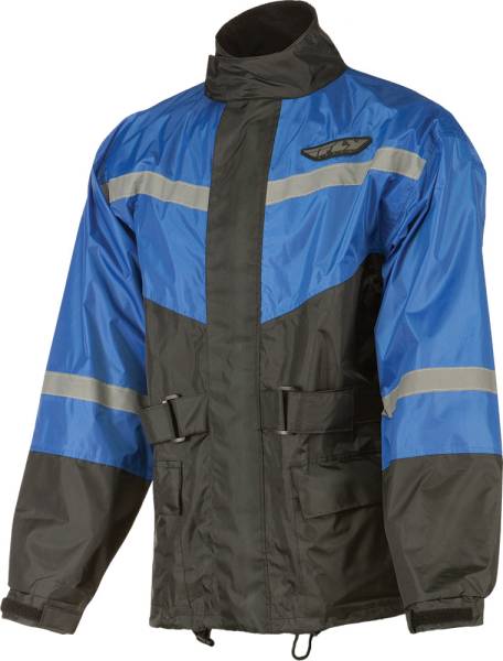 FLY RACING - 2-PIECE RAIN SUIT BLACK/BLUE 2X - Image 1