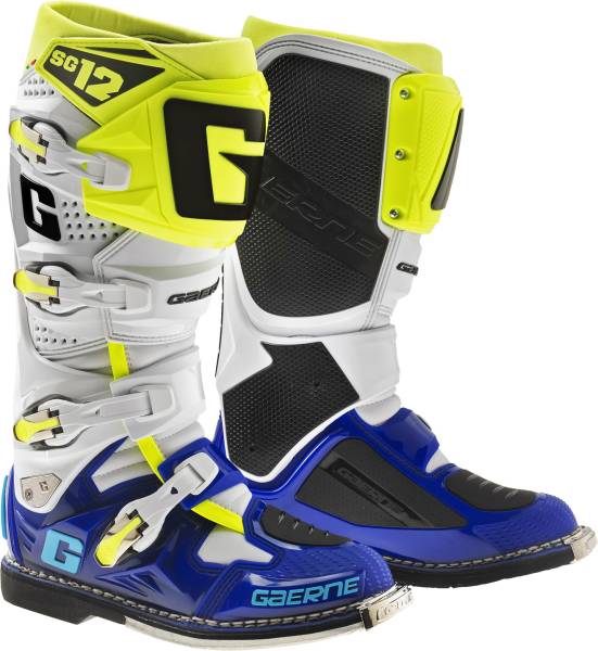 GAERNE - SG-12 BOOTS WHITE/BLUE/NEON SZ 07 - Image 1