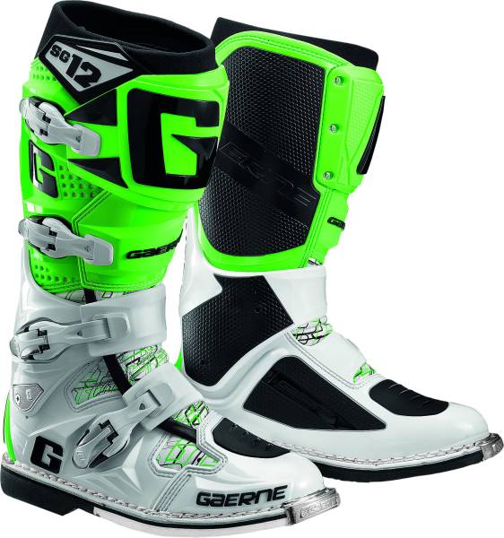 GAERNE - SG-12 BOOTS WHITE/GREEN SZ 7 - Image 1