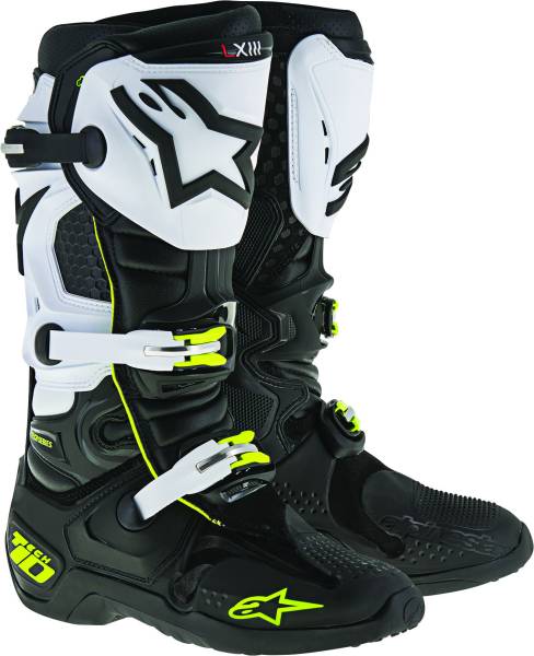 ALPINESTARS - TECH 10 BOOTS BLACK/WHITE SZ 07 - Image 1