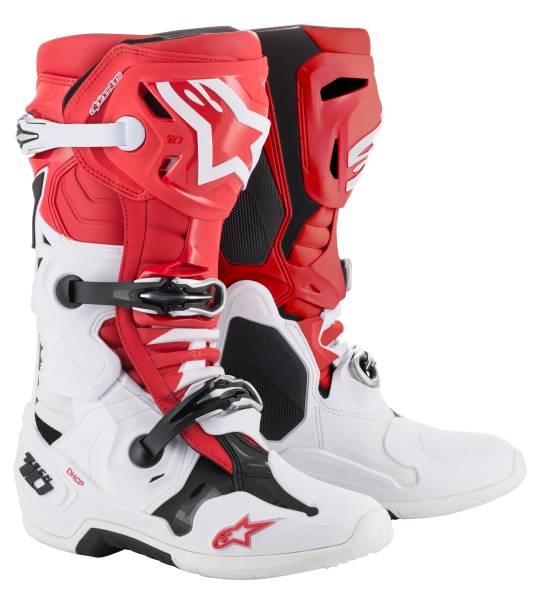 ALPINESTARS - TECH 10 BOOTS RED/WHITE/BLACK SIZE 07 - Image 1