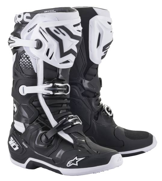 ALPINESTARS - TECH 10 BOOTS BLACK/WHITE SZ 07 - Image 1