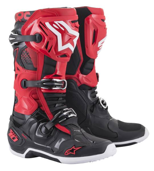 ALPINESTARS - TECH 10 BOOTS RED/BLACK SZ 07 - Image 1