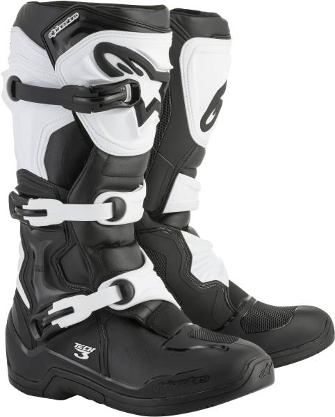 ALPINESTARS - TECH 3 BOOTS BLACK/WHITE SZ 05 - Image 1