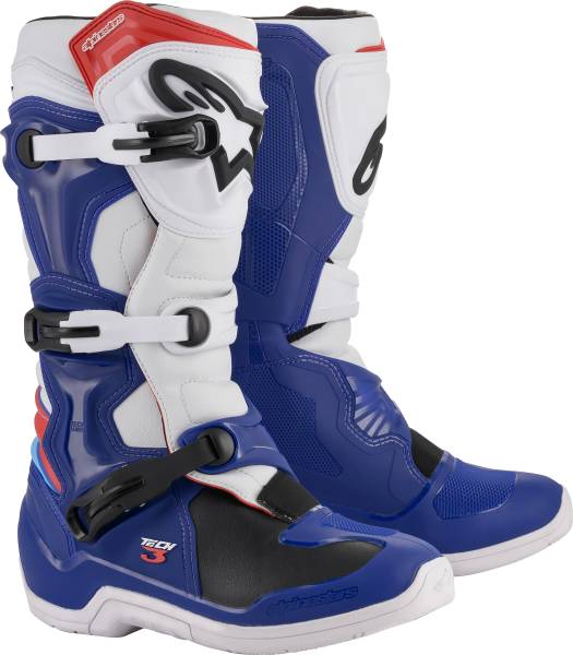 ALPINESTARS - TECH 3 BOOTS BLUE/WHITE/RED SZ 05 - Image 1