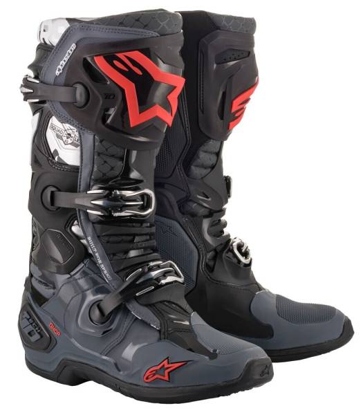 ALPINESTARS - TECH 10 SAN DIEGO 2020 LE BOOTS BLACK/GREY/RED SZ 08 - Image 1