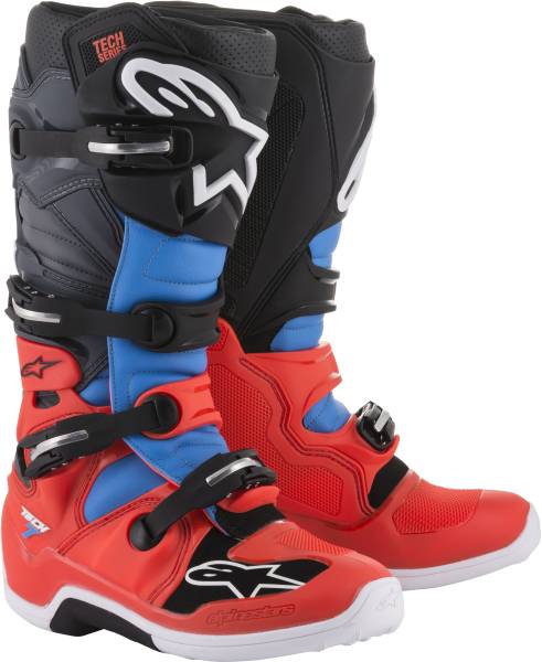 ALPINESTARS - TECH 7 BOOTS RED/GREY/BLACK SZ 05 - Image 1