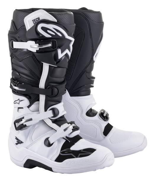 ALPINESTARS - TECH 7 BOOTS WHITE/BLACK SZ 05 - Image 1