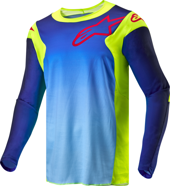 ALPINESTARS - RACER HOEN JERSEY YELLOW FLUO/BLUE/NIGHT NAVY 2X - Image 1