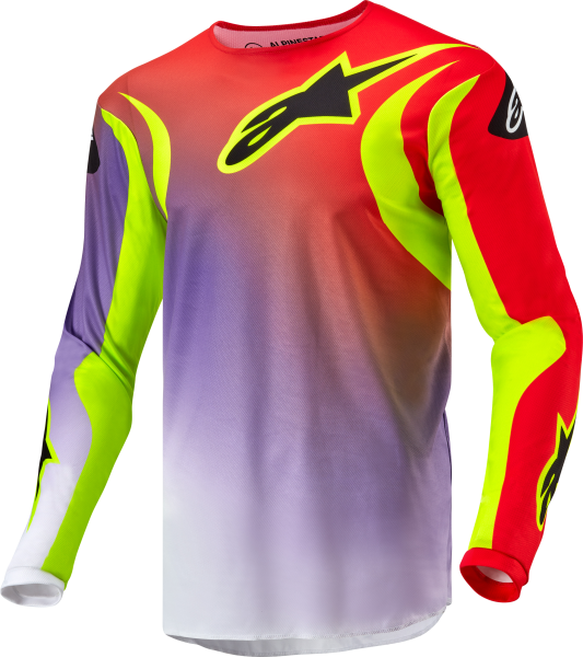 ALPINESTARS - FLUID LUCENT JERSEY WHITE/NEON RED/YELLOW FLUO 2X - Image 1