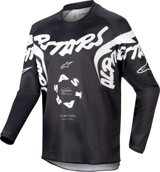 ALPINESTARS - YOUTH RACER HANA JERSEY BLACK/WHITE MD - Image 1