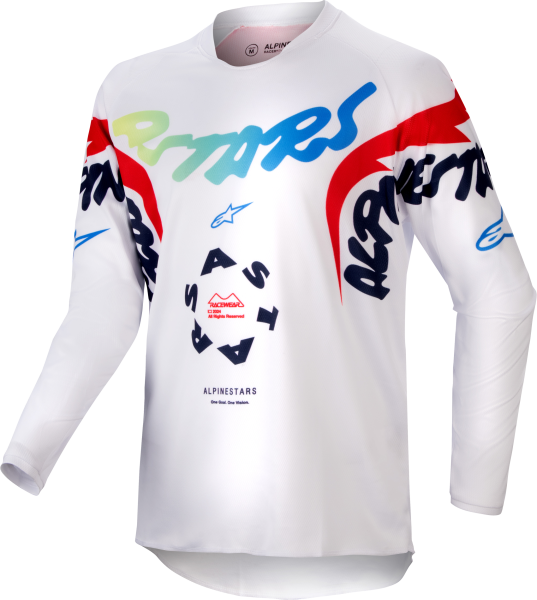 ALPINESTARS - YOUTH RACER HANA JERSEY WHITE/MULTICOLOR LG - Image 1