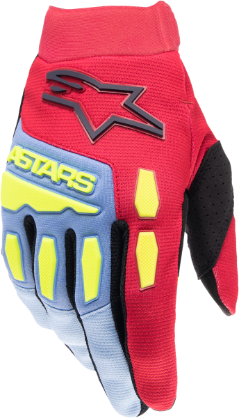 ALPINESTARS - YOUTH & KIDS FULL BORE GLOVES LIGHT BLUE/RED BERRY/BLACK 2XS - Image 1