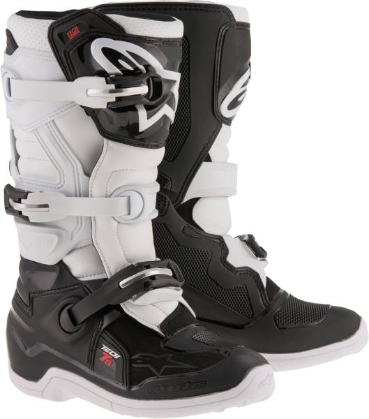 ALPINESTARS - TECH 7S BOOTS BLACK/WHITE SZ 02 - Image 1