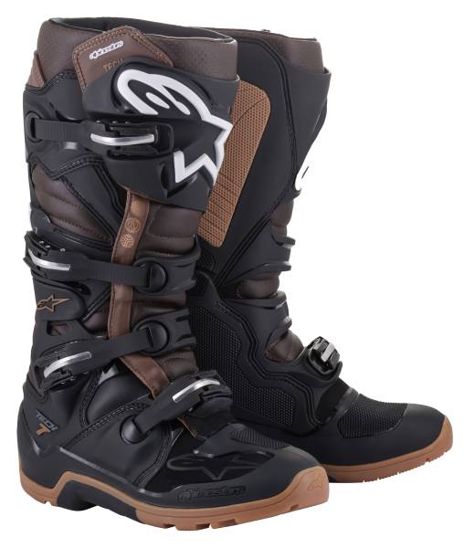 ALPINESTARS - TECH 7 ENDURO BOOTS BLACK/DARK BROWN SZ 07 - Image 1