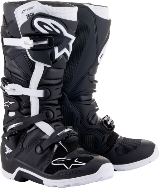 ALPINESTARS - TECH 7 ENDURO DRYSTAR BOOTS BLACK/WHITE SZ 5 - Image 1