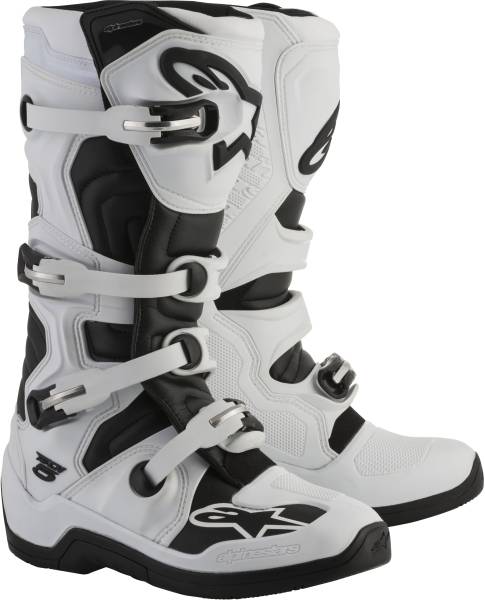 ALPINESTARS - TECH 5 BOOTS WHITE/BLACK SZ 05 - Image 1