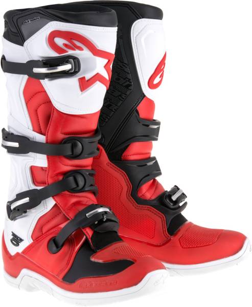 ALPINESTARS - TECH 5 BOOTS RED/WHITE/BLACK SZ 05 - Image 1