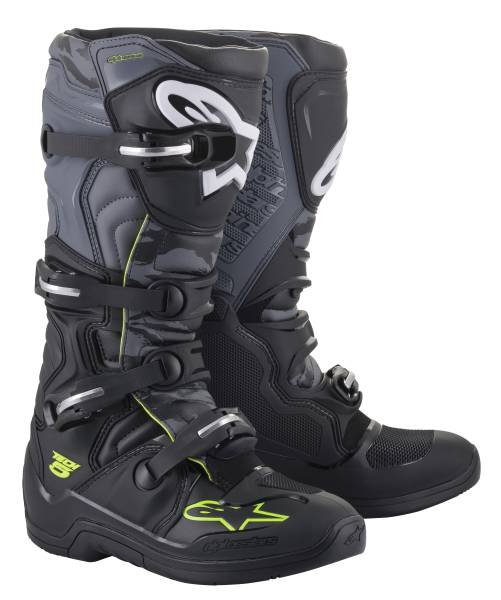 ALPINESTARS - TECH 5 BOOTS BLK/COOL GREY/YLW FLUO SZ 06 - Image 1