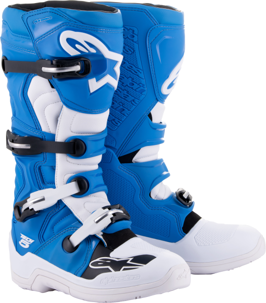 ALPINESTARS - TECH 5 BOOTS BLUE/WHITE SZ 5 - Image 1