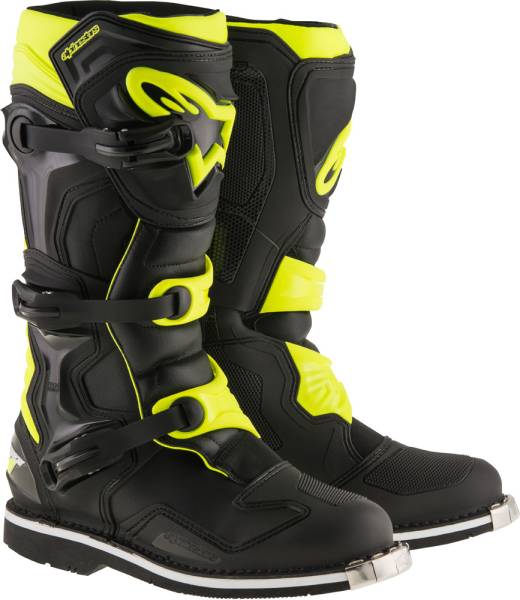 ALPINESTARS - TECH 1 BOOTS BLACK/YELLOW SZ 06 - Image 1