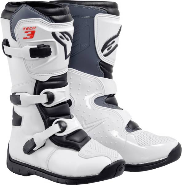 ALPINESTARS - TECH 3S BOOTS WHITE/BLACK SZ 01 - Image 1