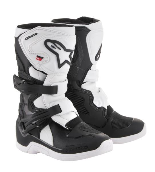 ALPINESTARS - TECH 3S BOOTS BLACK/WHITE SZ Y10 - Image 1